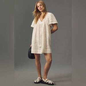 Anthropologie Porridge Short-Sleeve Textured Bubble
Mini Dress size large